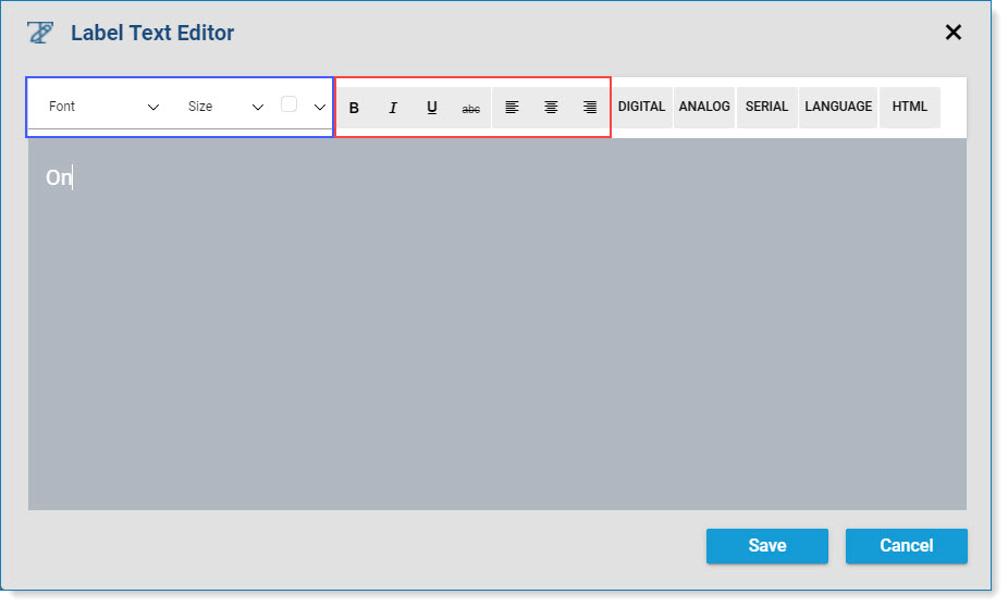Label Text Editor