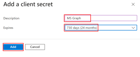 Add a client secret