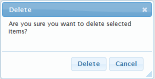Delete Dialog Box