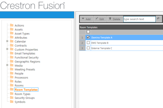 Use Templates to Add Rooms (On‑Premises Only)