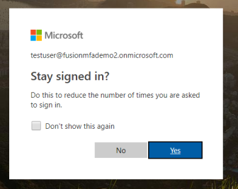 Stay signed in? Message Window