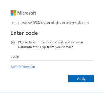 Enter Code Message Window