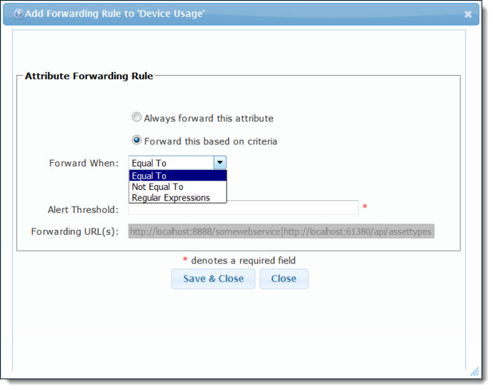 Example - Serial Forwarding Rule