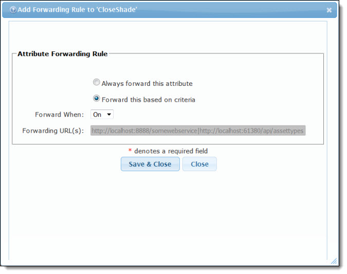 Example - Digital Forwarding Rule