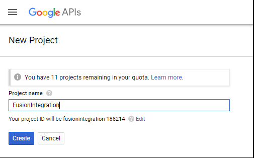 Create a New Project