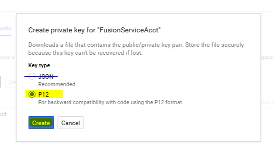 Create Private Key Form
