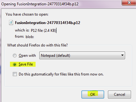 Save P12 Key Type File Download Page