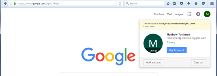 Google.com Sign In