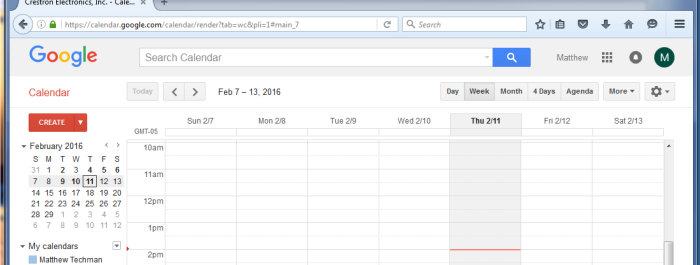 Google Calendar Application