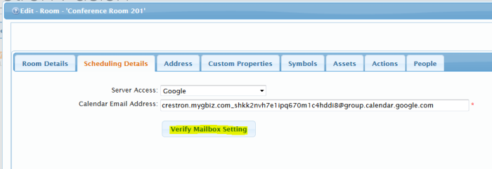 Verify Mailbox Setting