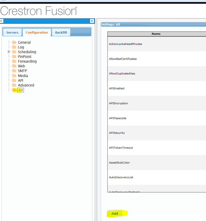 Configuration Page